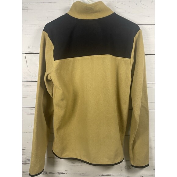 VINTAGE The North Face Snap Pullover Men’s Small Beige Tan Fleece Outdoors - Picture 5 of 6